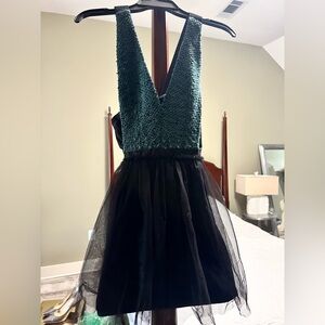 BCBGeneration Kids Dress in Teal and Black